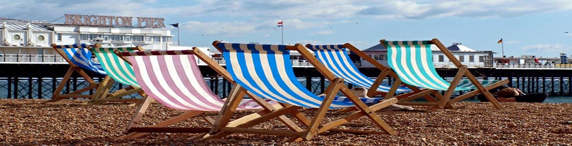 Deckchairs on Brighton Beach
